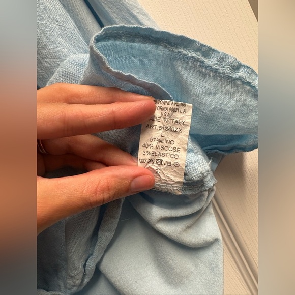 LUXE Boutique Viscose/Linen Blend Top Size Large - Picture 4 of 5